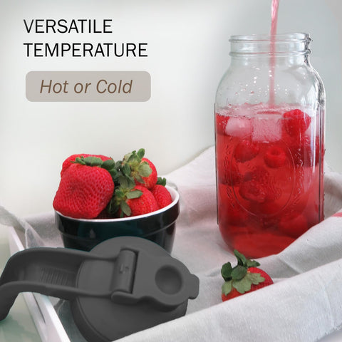 Baflan pour-spout lid enables precise pouring with minimal drips