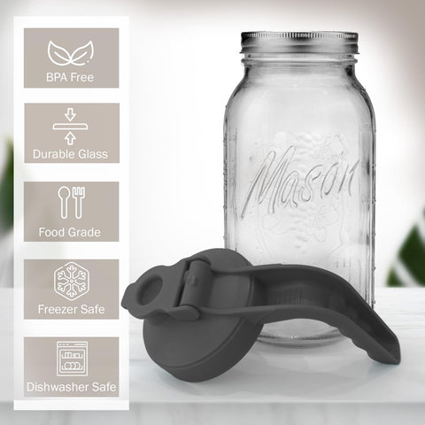 Baflan silicone-seal lid on pitcher keeps beverages fresh during serving