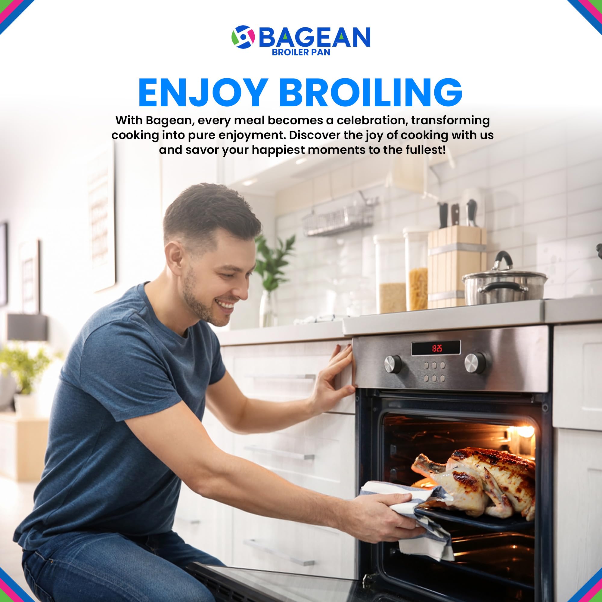 Bagean broiler pan universal fit for Frigidaire 5304494997 and similar ovens.