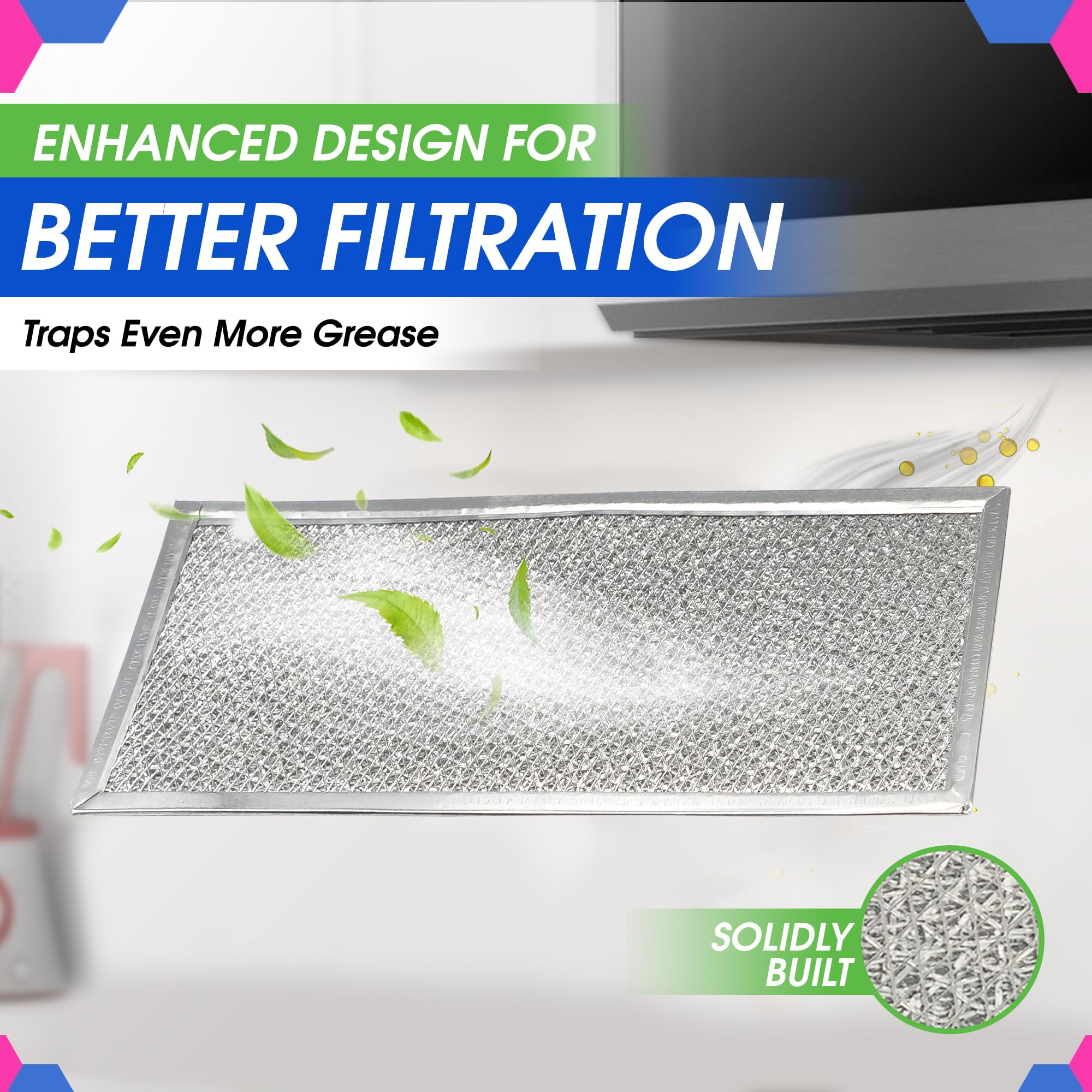Bagean dishwasher safe microwave filter for quick cleaning.