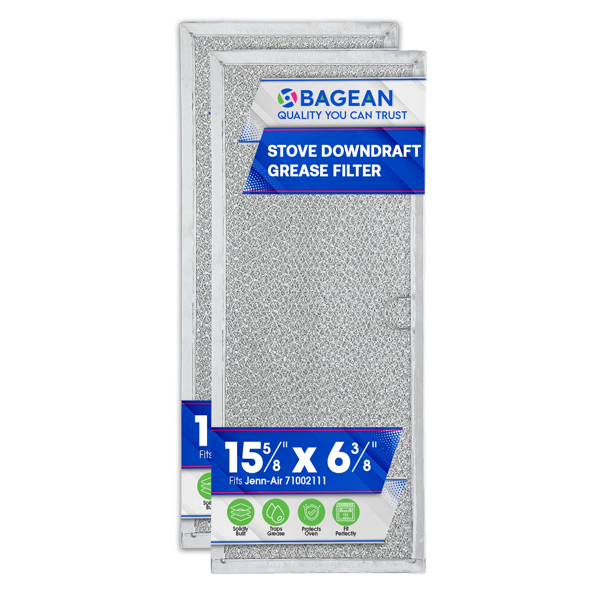Bagean downdraft filter vent fit protects the Jenn Air vent from grease buildup.