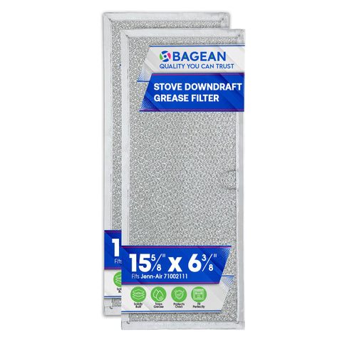 Bagean downdraft filter vent fit protects the Jenn Air vent from grease buildup.
