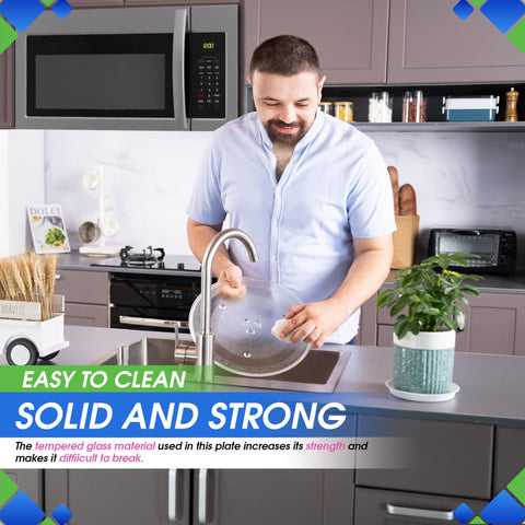Bagean easy-clean plate, side view, dishwasher-safe convenience for quick maintenance.