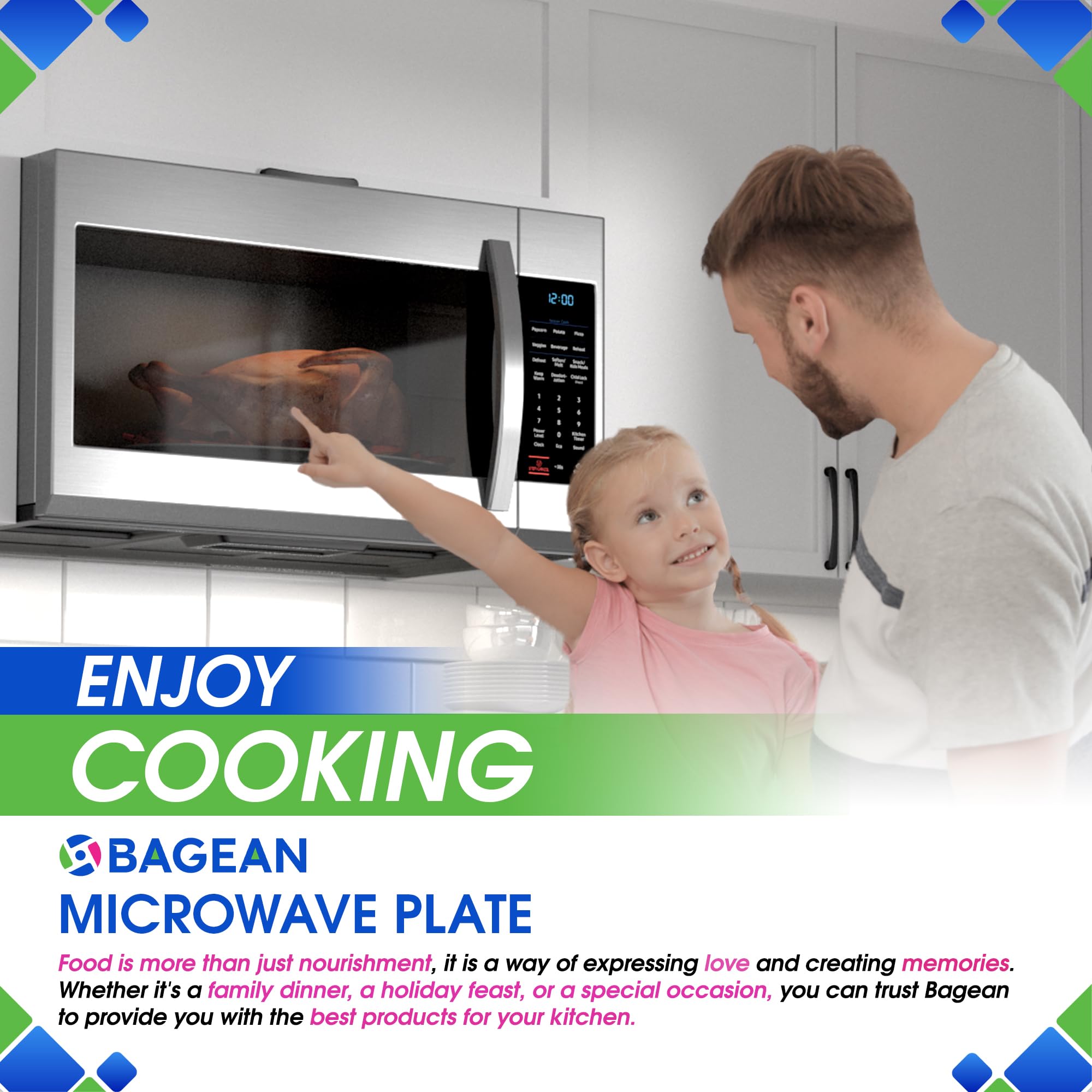 Bagean even-heating demonstration showing uniform warmth across the plate surface.