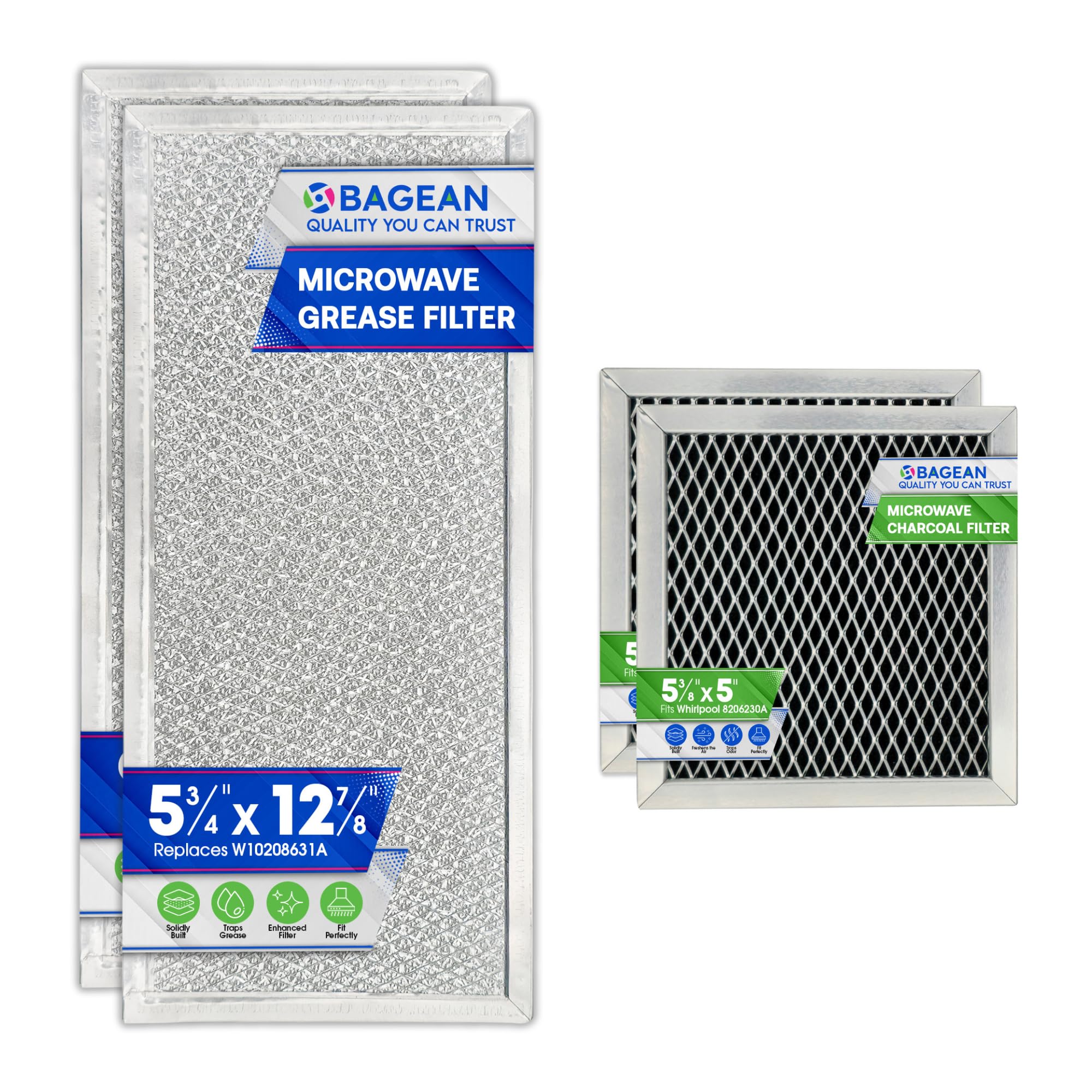 Bagean grease microwave filter close-up showing filtration and cleaner air