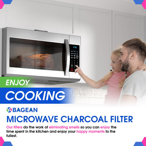 Bagean kitchen air refresh with durable microwave filters in use