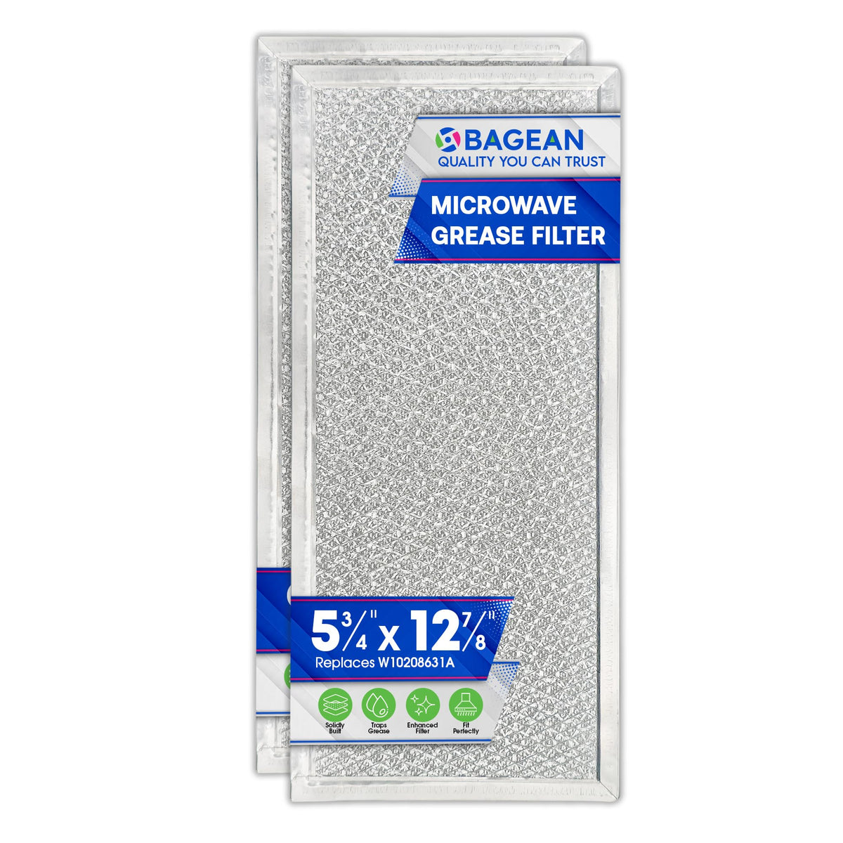 Bagean microwave filter with aluminum mesh traps grease and keeps air fresh.