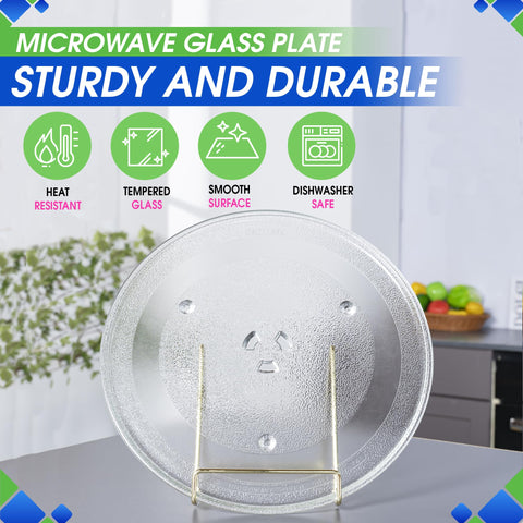 Bagean 12.5-inch Samsung DE74-20015G plate, center view, promotes even heating for consistent meals.