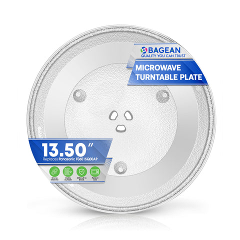 Bagean microwave plate 13.5-inch fits securely for reliable reheating.