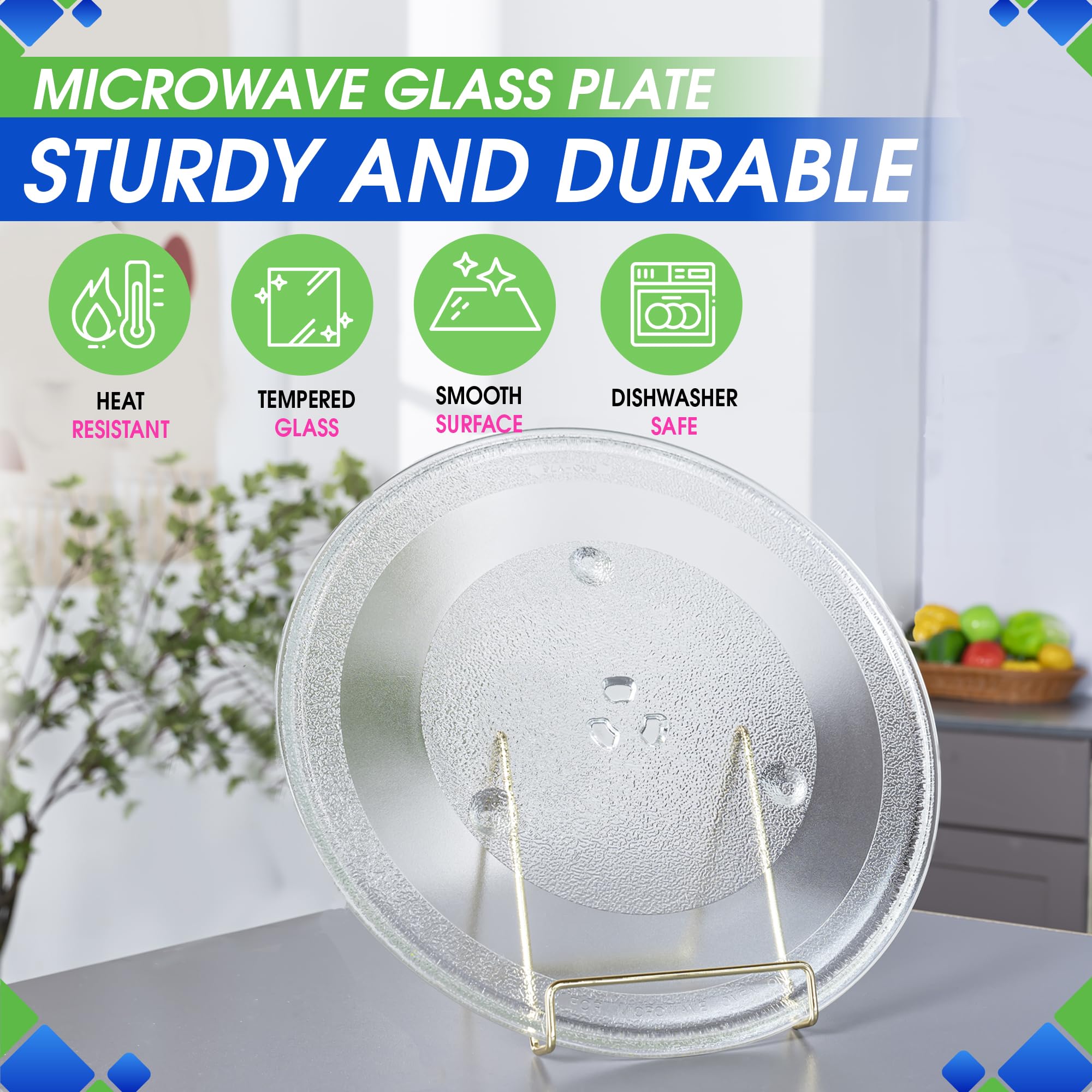 Bagean Panasonic-compatible glass plate F06015Q00AP offers exact fit for smooth operation.