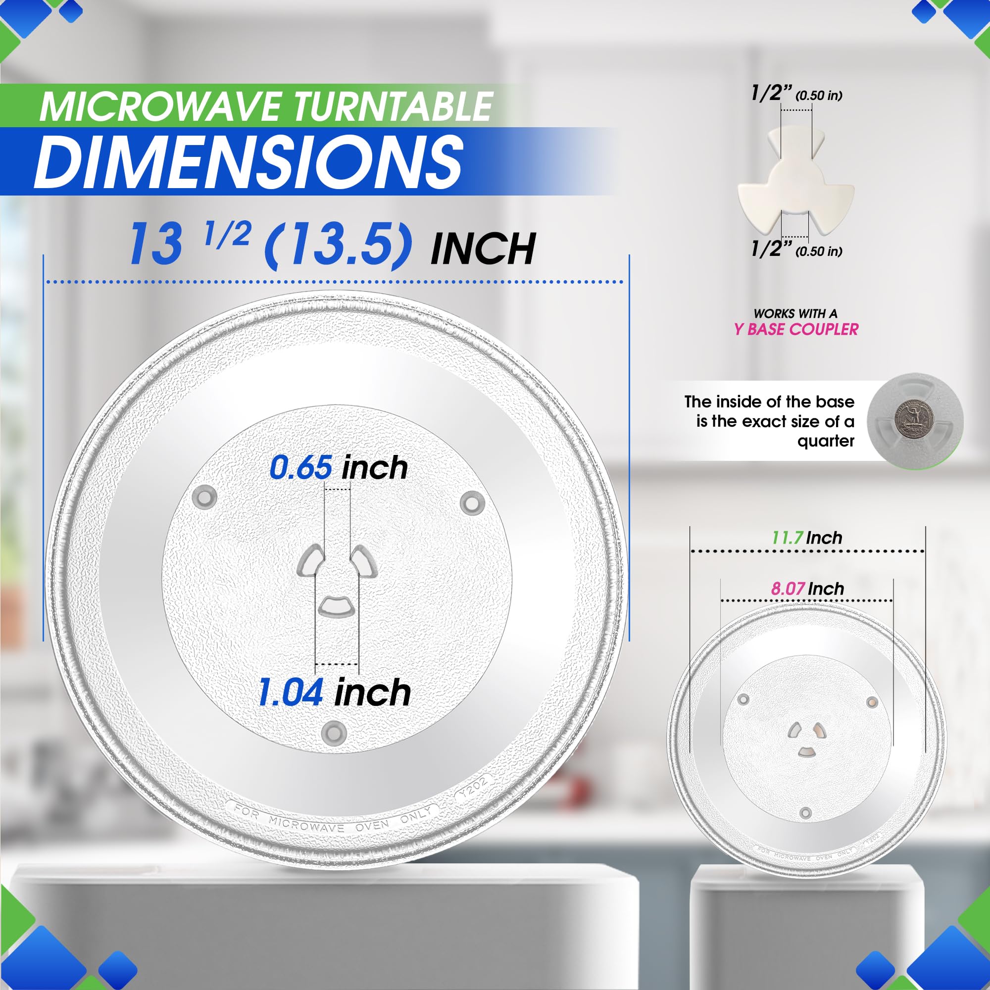 Bagean turntable plate 13.5-inch enables smooth spinning and even cooking