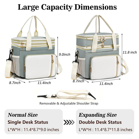 BAGNN lunch bag multi-pocket layout organizes utensils and items