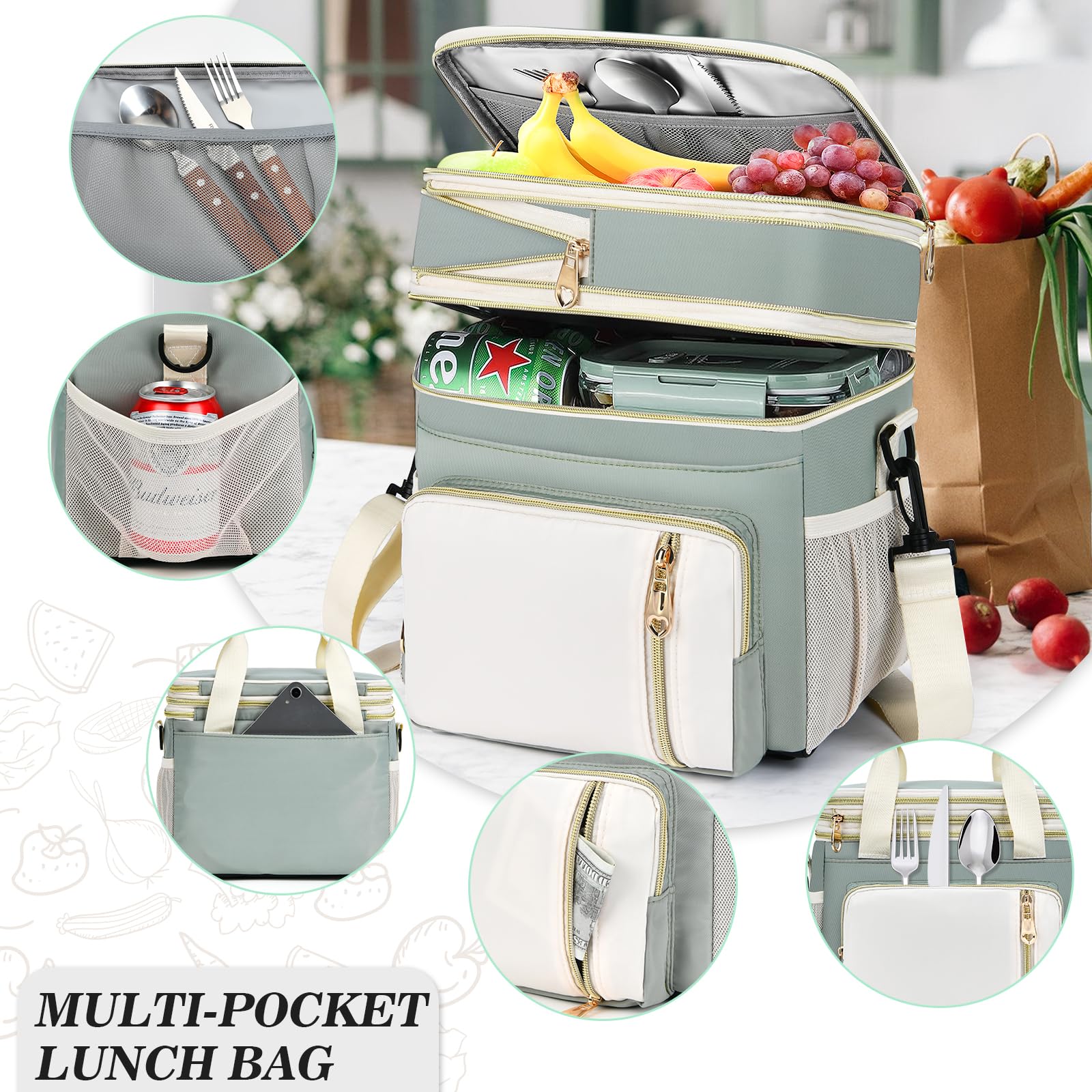 BAGNN lunchbag interior insulation keeps items warm and fresh