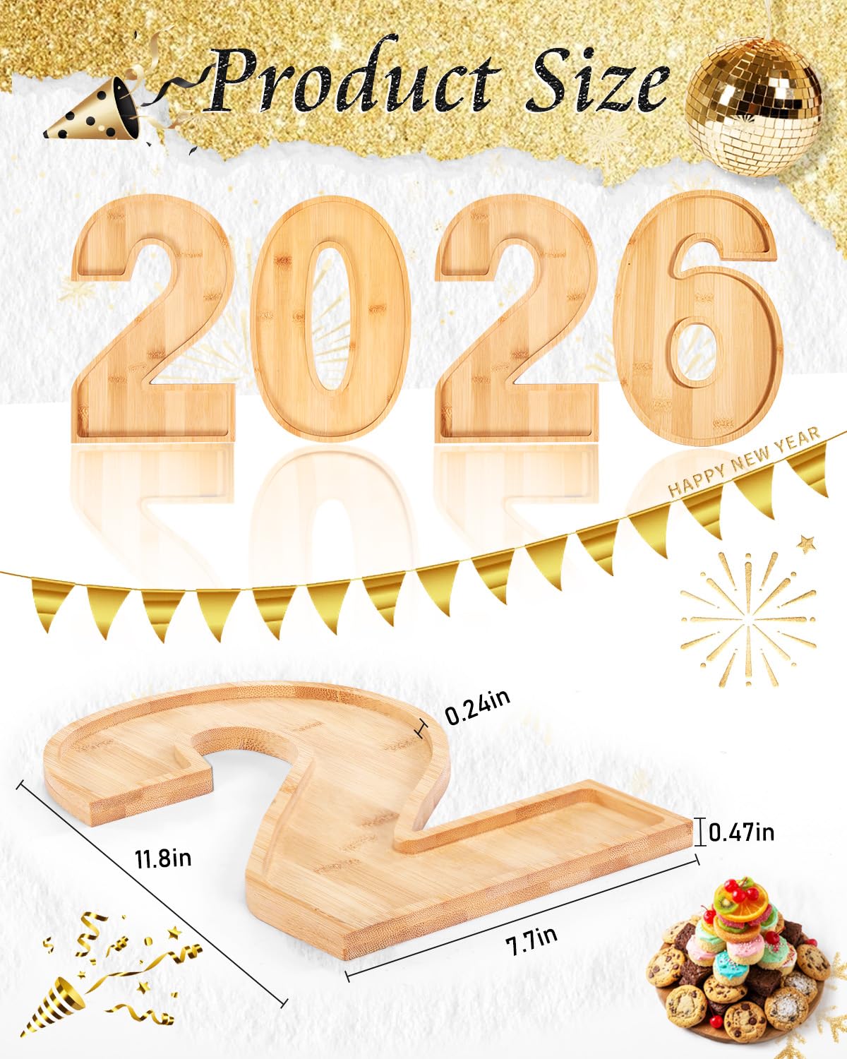 Bagrox wooden 2026 food tray 118 by 78 cm ready for snacks.