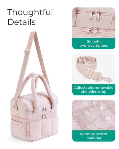 BAGSMART lunch bag adjustable crossbody strap for hands-free carrying