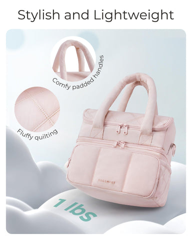 BAGSMART lunch bag bottom compartment is leakproof and easy to clean