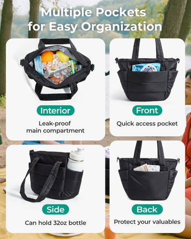 BAGSMART lunch bag main compartment for organized meals