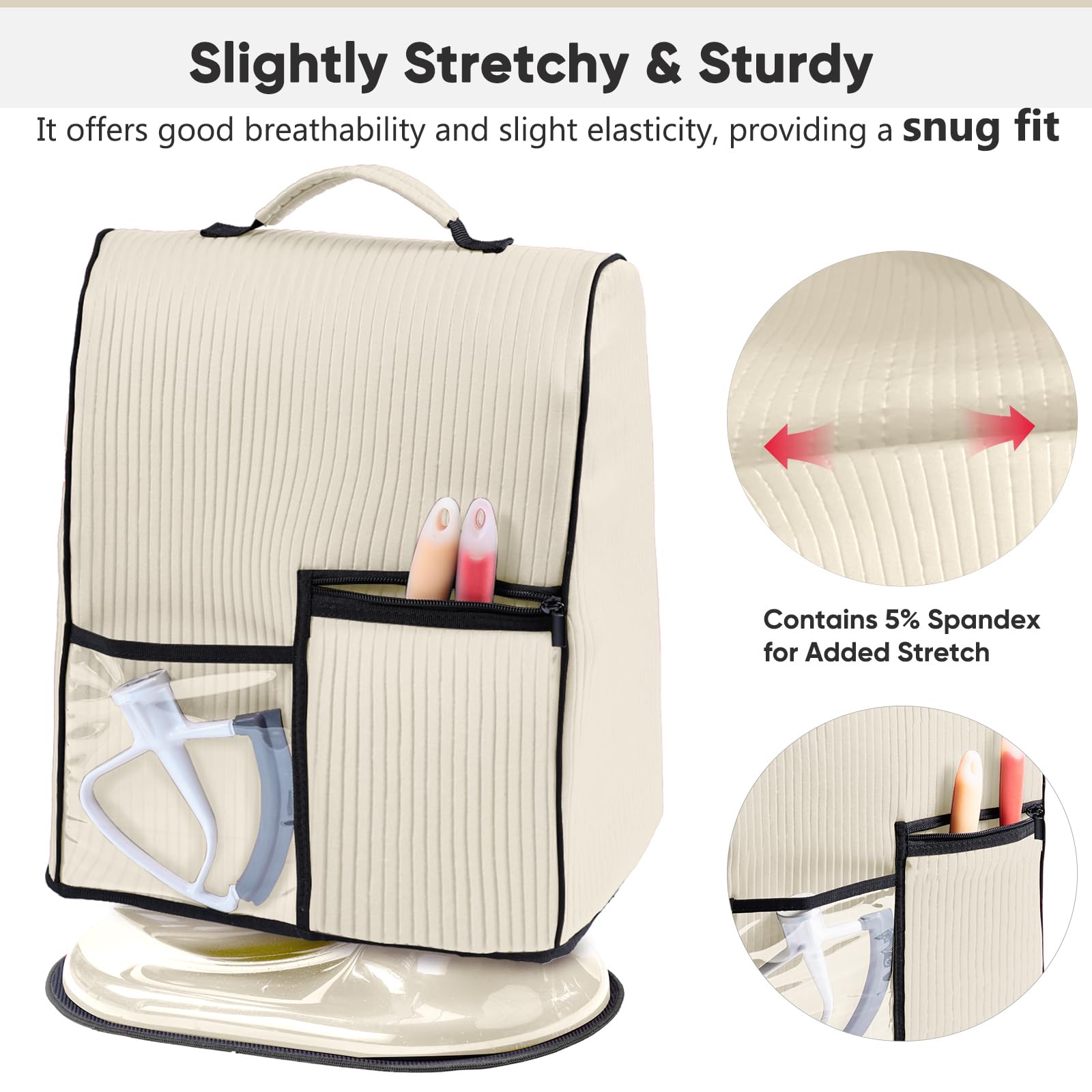 BAGSPRITE appliance slider mat included helps move a heavy KitchenAid mixer safely.