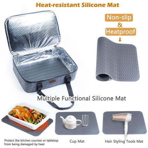 BAGSPRITE sturdy casserole carrier in premium material, wipes clean after use.