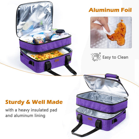 BAGSPRITE collapsible casserole tote saves space in car and closet.