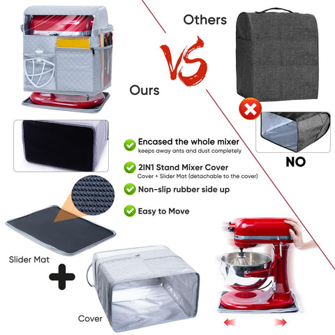 BAGSPRITE detachable slider mat aids moving a heavy mixer safely