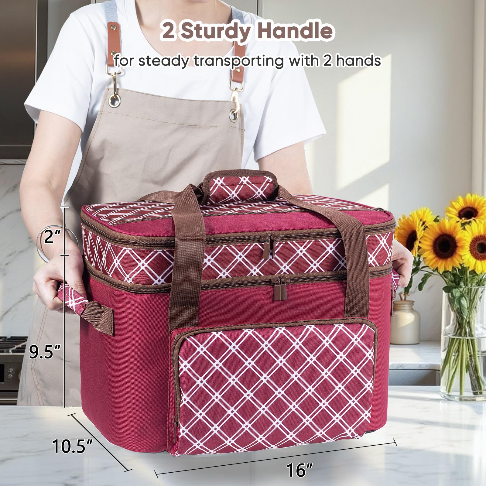 BAGSPRITE double-zipper closure ensures secure sealing and easy loading