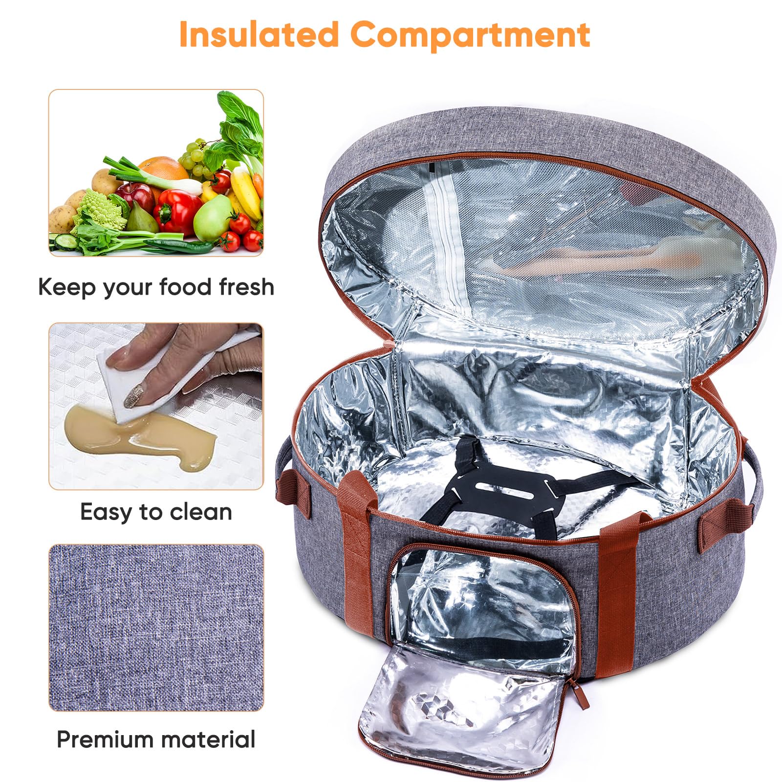 BagSprite dual handles for comfortable carrying on either side