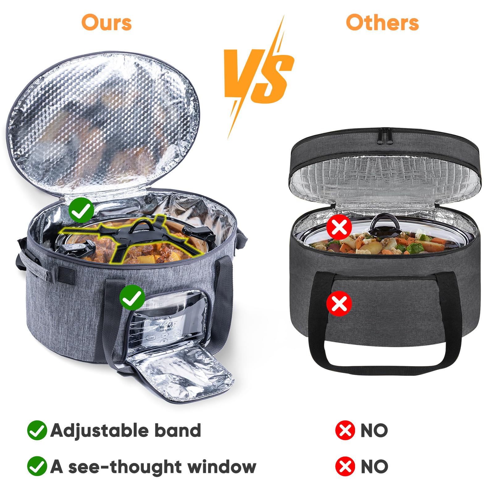 BAGSPRITE durable SBS zippers ensure smooth operation and long life.