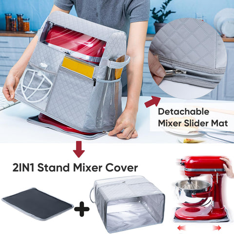 BAGSPRITE entire-mixer encasement shields from dust while keeping access to attachments