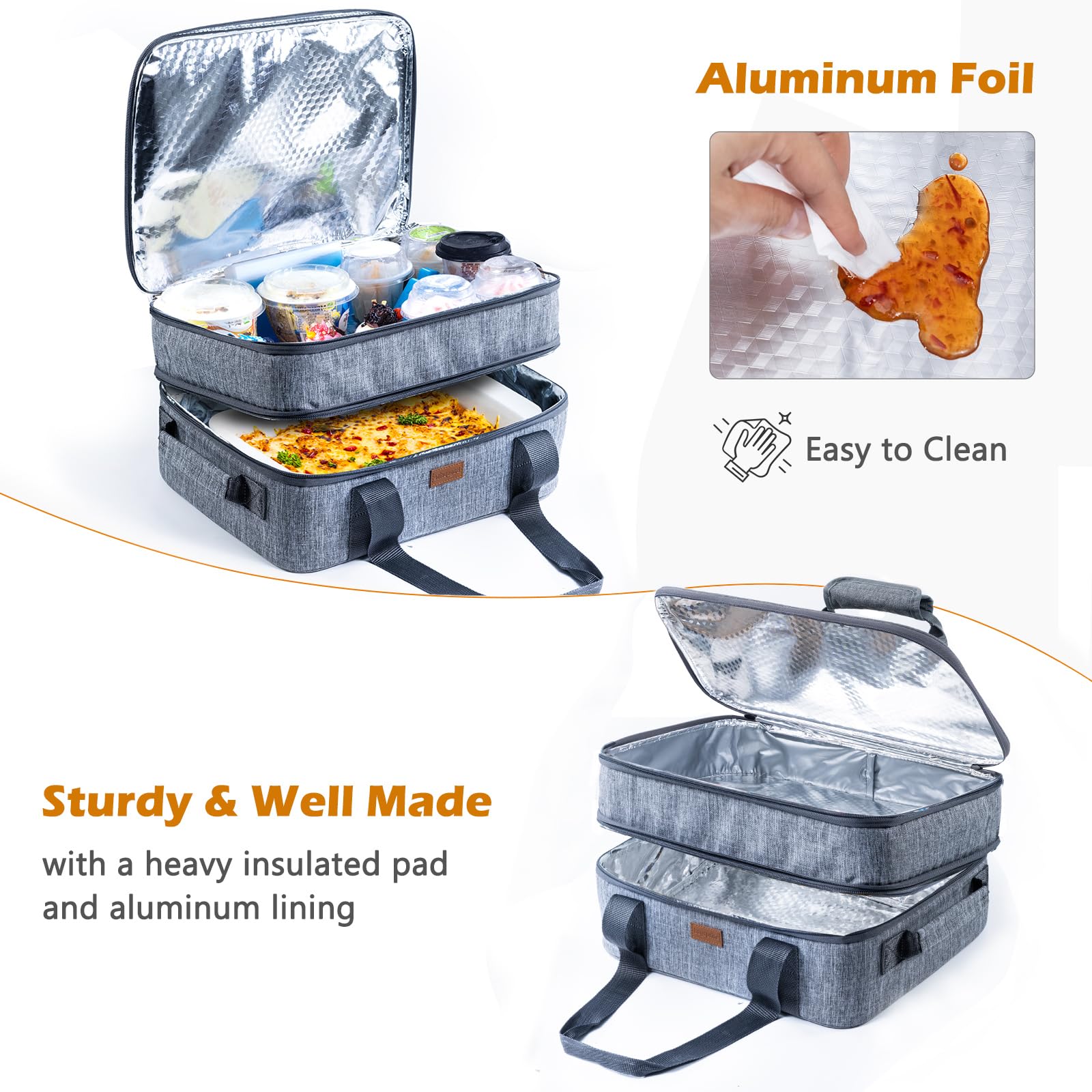 BAGSPRITE Keeps hot or cold food for hours during outings.