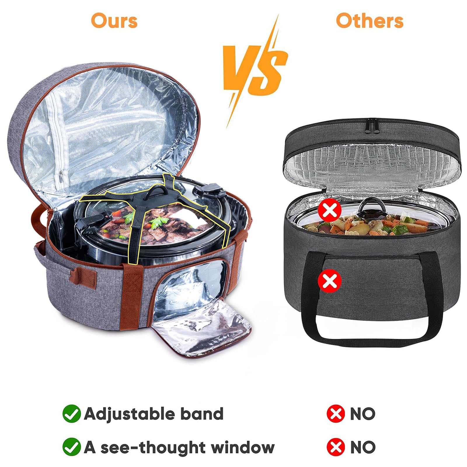 BagSprite inner top pocket for utensils and recipes organized