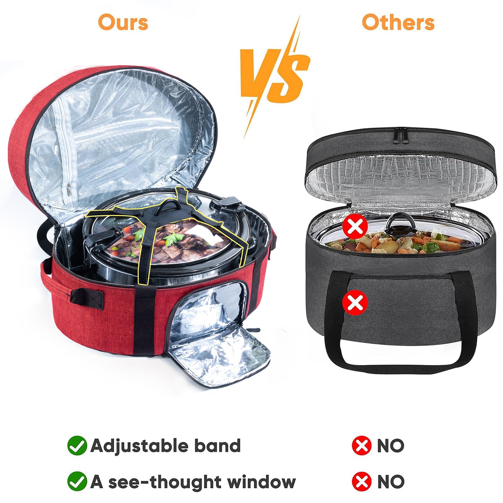 BAGSPRITE two-way zippers enable easy loading and access