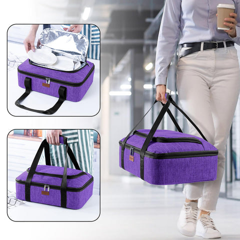 BAGSPRITE picnic-ready insulated food carrier ideal for outdoor meals.