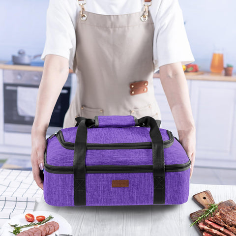 BAGSPRITE potluck and office lunch travel carrier in use.