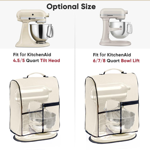 BAGSPRITE premium quilted fabric cover with padding protects the counter and mixer.
