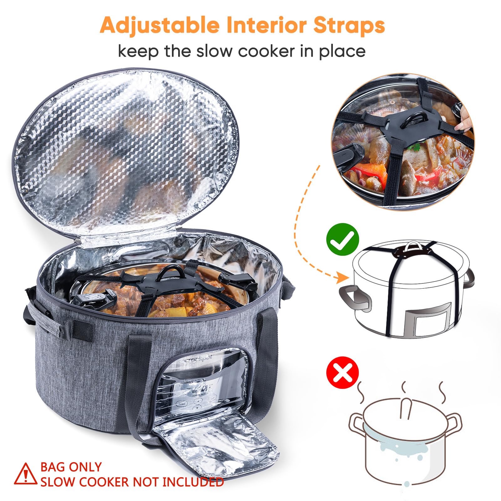 BAGSPRITE see-through window lets you monitor temperature without removing the pot.