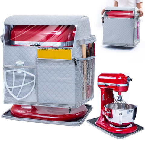 BAGSPRITE stand mixer cover with bottom slider base protects and moves your mixer
