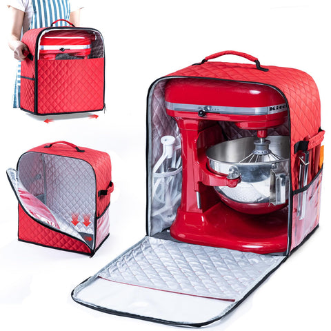 BAGSPRITE stand mixer cover front view showing full enclosure and dust protection.