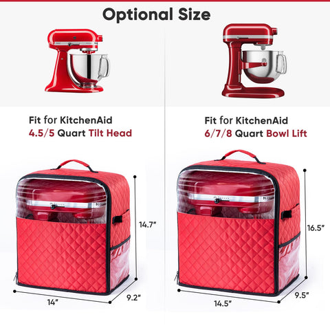 BAGSPRITE mixer cover with slider base demonstrates easy movement of a heavy mixer.