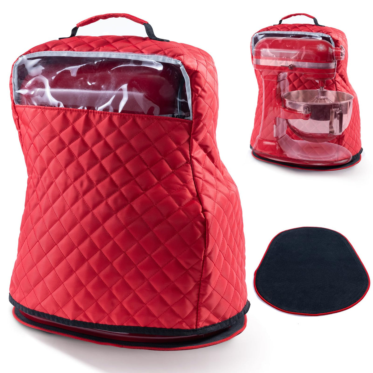 BAGSPRITE stand mixer cover with slider mat eases moving a 4.5–5 qt KitchenAid.