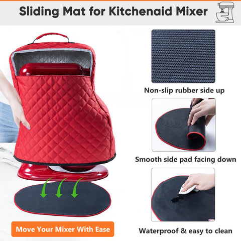 BAGSPRITE water-resistant quilted nylon protects the mixer when idle.