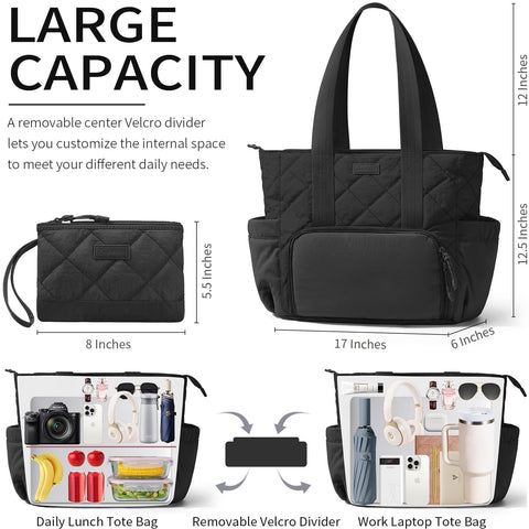 Bagstellar puffer lunch tote interior with insulated compartment keeps meals fresh