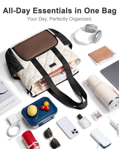 Bagstellar Puffer Lunch Tote weighs only 1.3 pounds for comfortable carry.