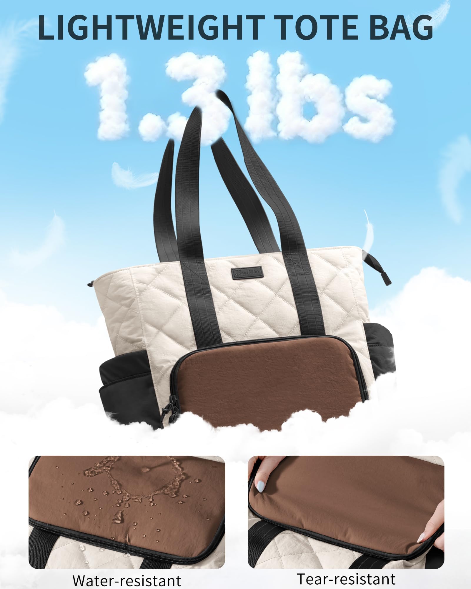 Bagstellar Puffer Lunch Tote features a soft quilted exterior for daily use.