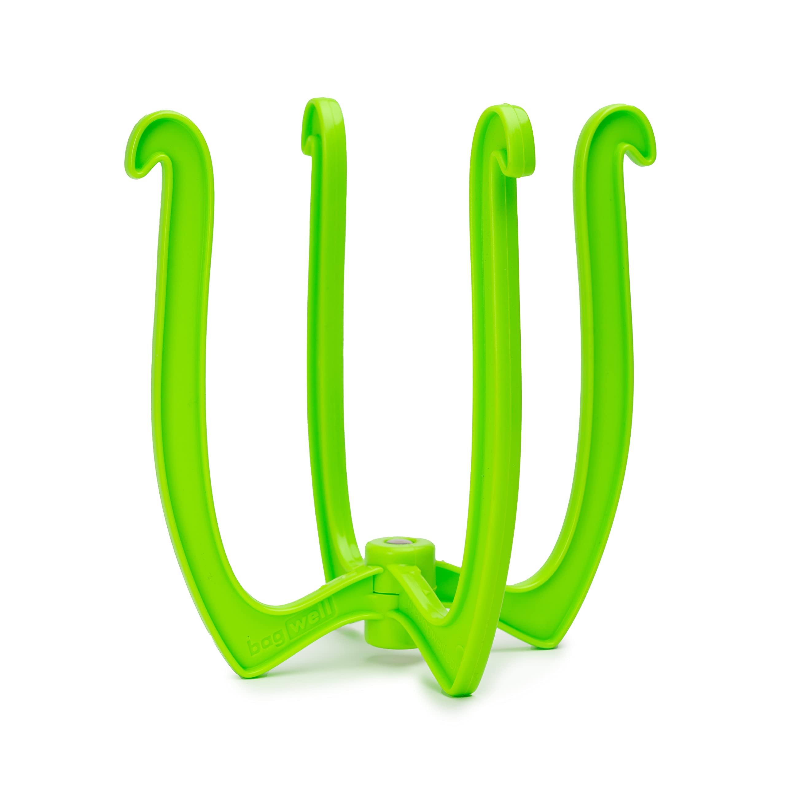 Bagwell Sealable Bag Holder folds flat for compact storage.