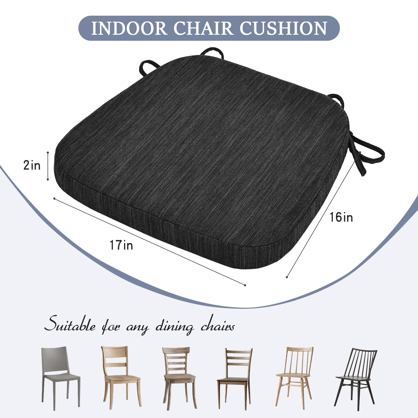 baibu kitchen chair cushion non-slip base keeps seating stable during meals.