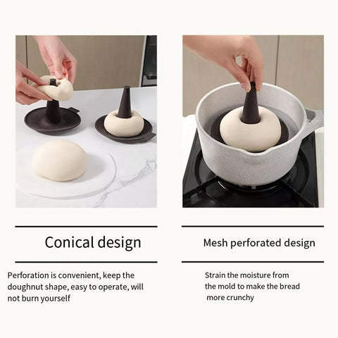 BAILEBEI coffee-color donut mold collection for creative pastries.
