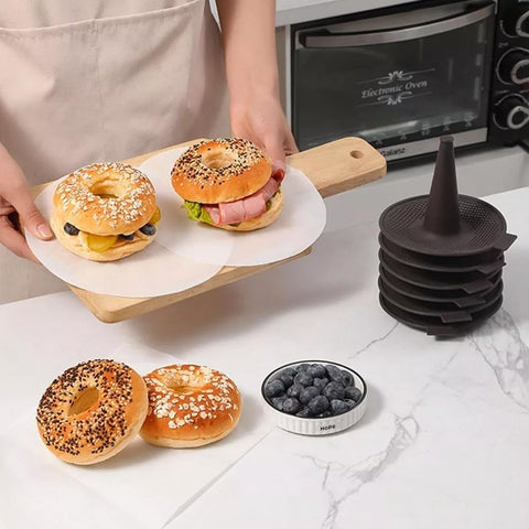 BAILEBEI nonstick donut mold 6pc for easy release and cleanup.