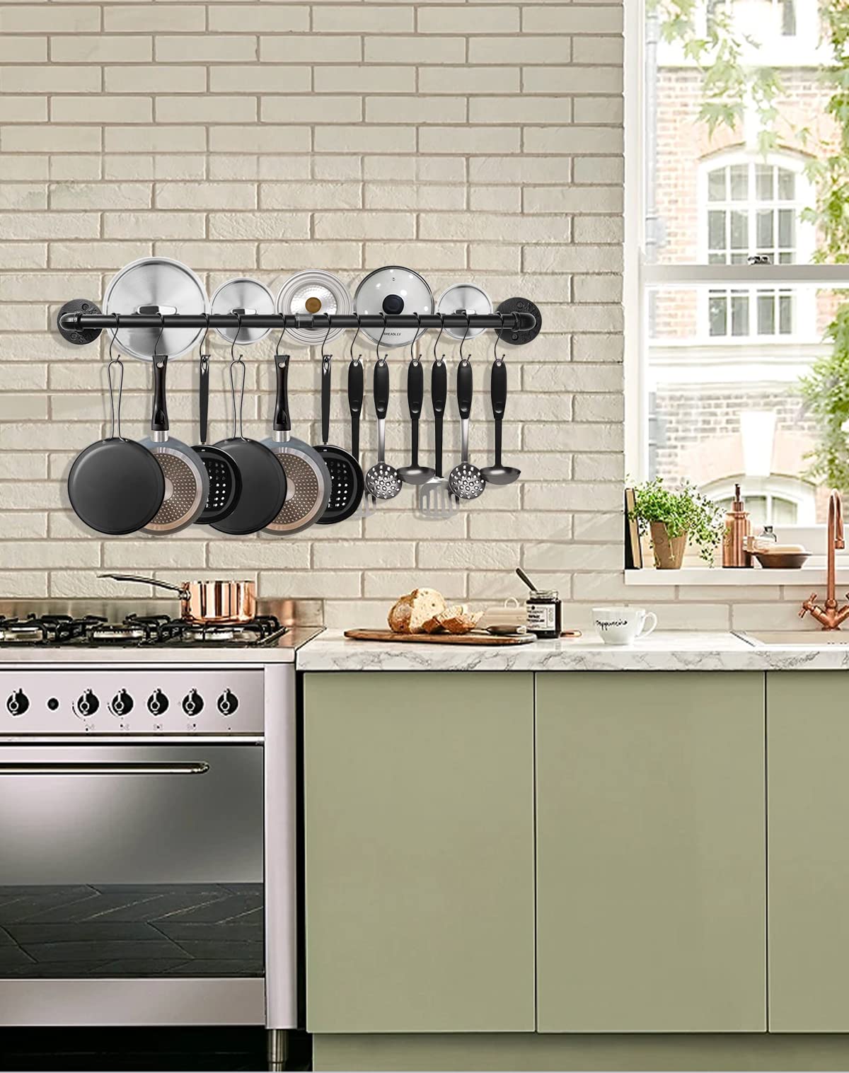 Bailoo black industrial design adds stylish organization to busy countertops.