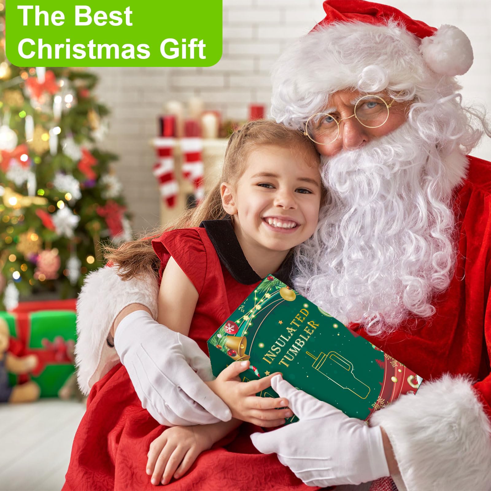 BAISHIDA Christmas tumbler fits most cup holders for on-the-go use